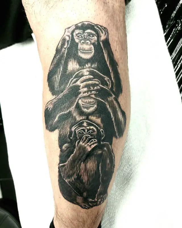 Three monkeys tattoo
